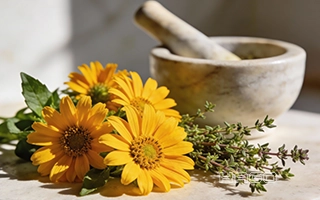 Frische Kräuter und Heilpflanzen